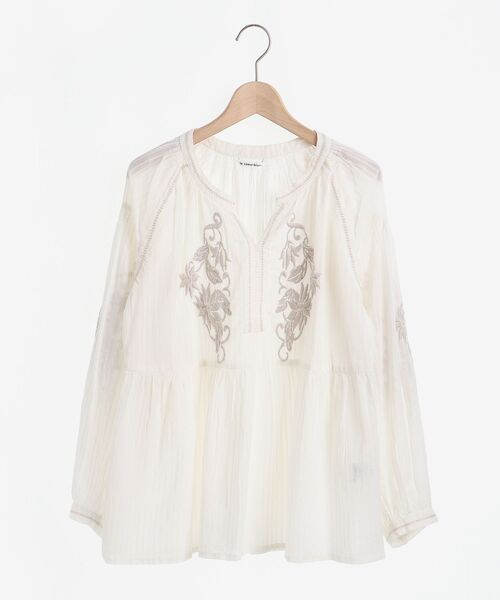 le.coeur blanc(ルクールブラン)の「ドビーエンブロイダリーブラウス(シャツ/ブラウス・レディース・ブラック/オフホワイト・38)」の10枚目の写真