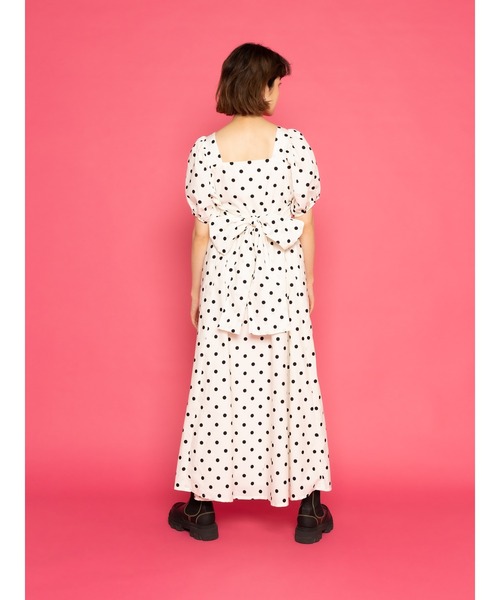 PINK HOUSE（ピンクハウス）の「coin dot  one piece（ワンピース・レディース・アイボリー/ブラック・フリー）」の6枚目の写真