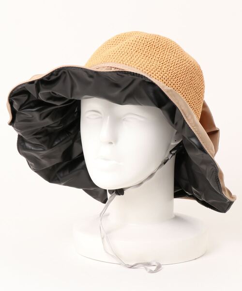 STYLEBLOCK（スタイルブロック）の「リボン付きつば広ハット（ハット・レディース・ブラック/ベージュ/ピンク/カーキ/イエロー・FREE）」の11枚目の写真