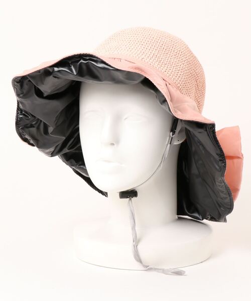 STYLEBLOCK（スタイルブロック）の「リボン付きつば広ハット（ハット・レディース・ブラック/ベージュ/ピンク/カーキ/イエロー・FREE）」の15枚目の写真