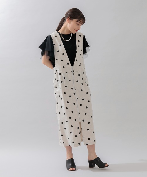 DOLLUPOOPS（ドールアップウップス）の「doll up oops ドットジャンスカ（ジャンパースカート・レディース・ブラック/アイボリー・FREE）」の16枚目の写真