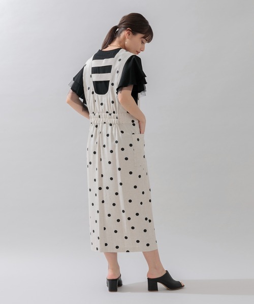 DOLLUPOOPS（ドールアップウップス）の「doll up oops ドットジャンスカ（ジャンパースカート・レディース・ブラック/アイボリー・FREE）」の14枚目の写真