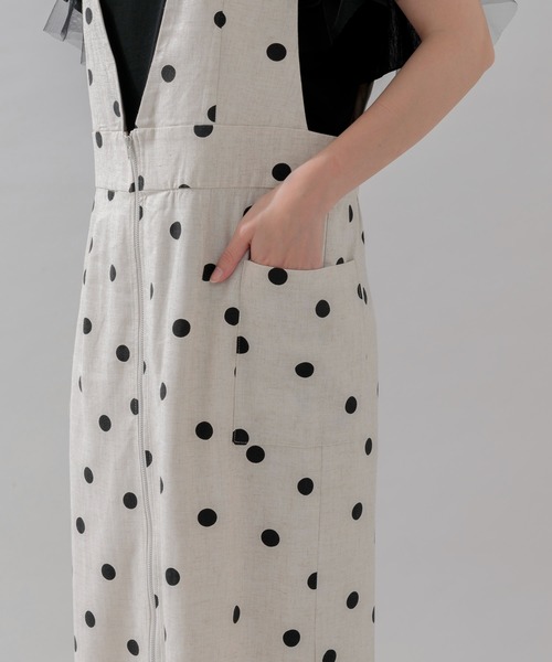 DOLLUPOOPS（ドールアップウップス）の「doll up oops ドットジャンスカ（ジャンパースカート・レディース・ブラック/アイボリー・FREE）」の4枚目の写真