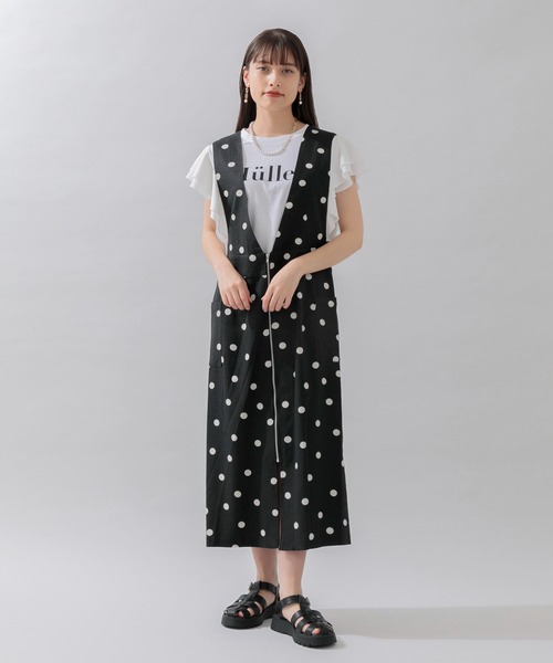DOLLUPOOPS（ドールアップウップス）の「doll up oops ドットジャンスカ（ジャンパースカート・レディース・ブラック/アイボリー・FREE）」の13枚目の写真
