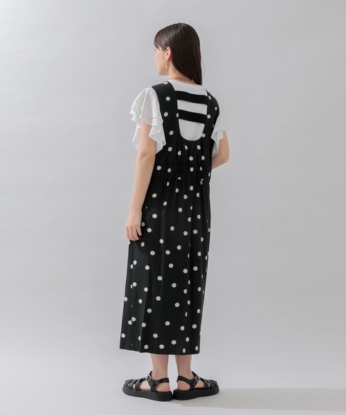 DOLLUPOOPS（ドールアップウップス）の「doll up oops ドットジャンスカ（ジャンパースカート・レディース・ブラック/アイボリー・FREE）」の11枚目の写真
