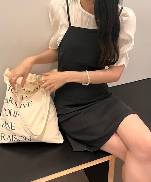 fiere（フィエール）の「すらっと細見えキャミワンピース（ワンピース・レディース・ブラック・MEDIUM/SMALL/LARGE/X-LARGE）」の5枚目の写真