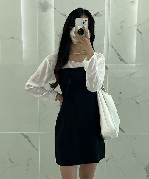 fiere（フィエール）の「すらっと細見えキャミワンピース（ワンピース・レディース・ブラック・MEDIUM/SMALL/LARGE/X-LARGE）」の12枚目の写真