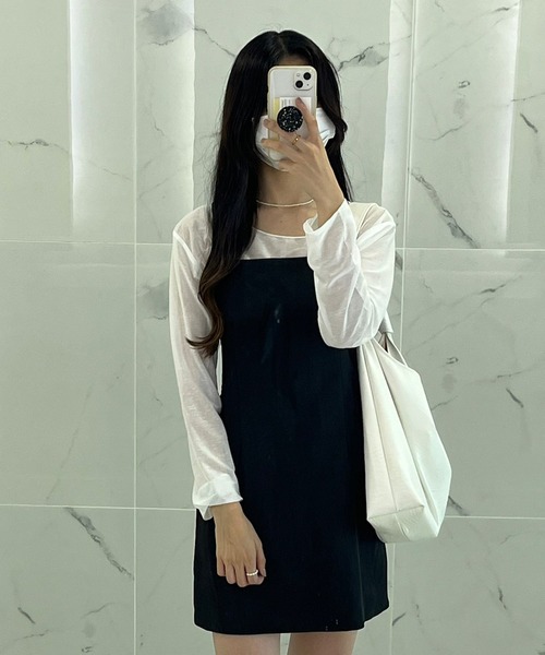 fiere（フィエール）の「すらっと細見えキャミワンピース（ワンピース・レディース・ブラック・MEDIUM/SMALL/LARGE/X-LARGE）」の13枚目の写真