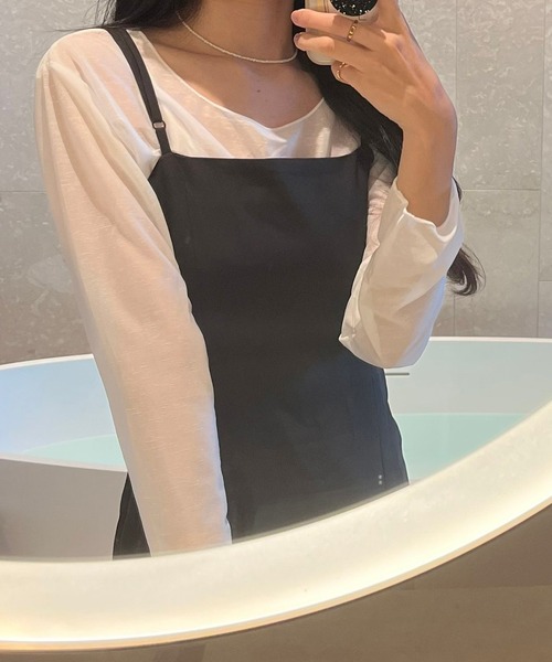 fiere（フィエール）の「すらっと細見えキャミワンピース（ワンピース・レディース・ブラック・MEDIUM/SMALL/LARGE/X-LARGE）」の16枚目の写真