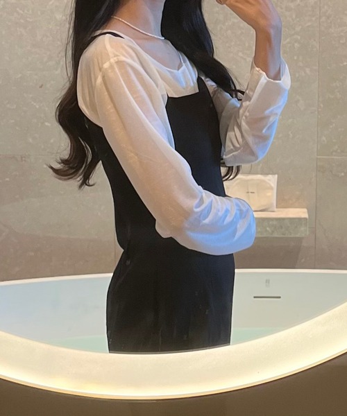 fiere（フィエール）の「すらっと細見えキャミワンピース（ワンピース・レディース・ブラック・MEDIUM/SMALL/LARGE/X-LARGE）」の17枚目の写真