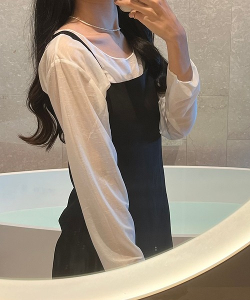 fiere（フィエール）の「すらっと細見えキャミワンピース（ワンピース・レディース・ブラック・MEDIUM/SMALL/LARGE/X-LARGE）」の18枚目の写真