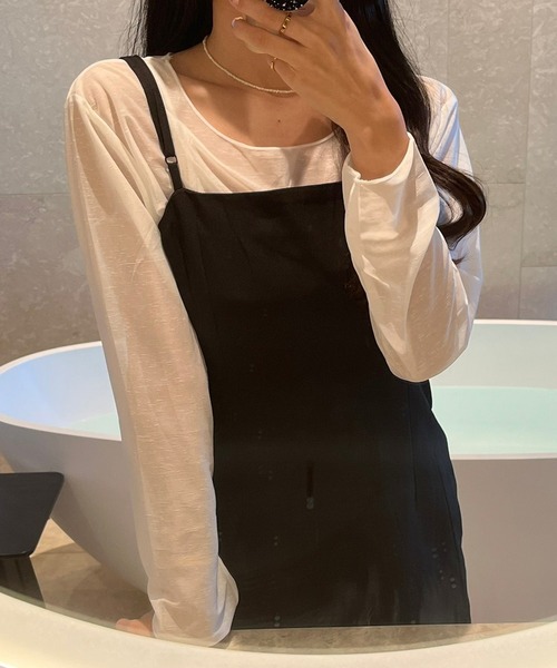 fiere（フィエール）の「すらっと細見えキャミワンピース（ワンピース・レディース・ブラック・MEDIUM/SMALL/LARGE/X-LARGE）」の19枚目の写真