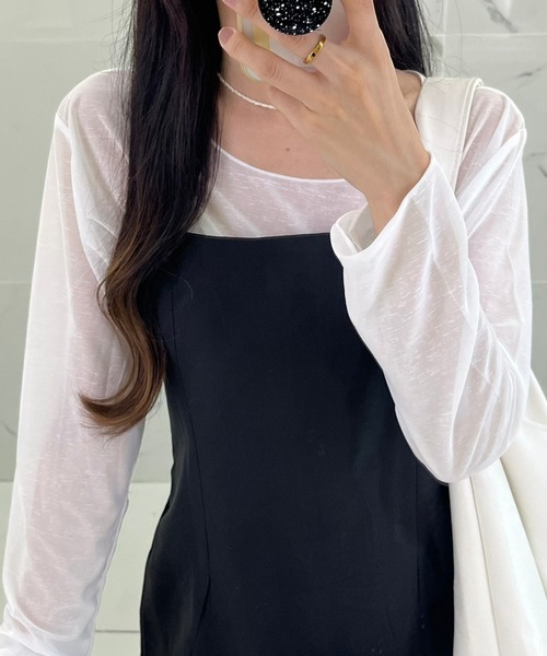 fiere（フィエール）の「すらっと細見えキャミワンピース（ワンピース・レディース・ブラック・MEDIUM/SMALL/LARGE/X-LARGE）」の20枚目の写真