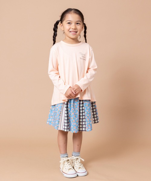 trois lapins kp(トロワラパンケーピー)の「切替えデザインスカパン(100~130)(スカート・キッズ・ピンク/ブルー・130cm/120cm/100cm/110cm)」の13枚目の写真