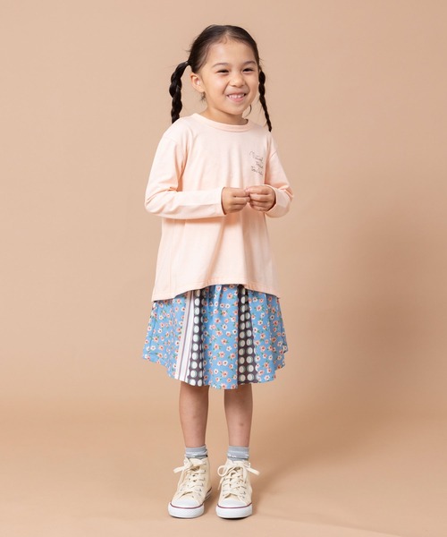 trois lapins kp(トロワラパンケーピー)の「切替えデザインスカパン(100~130)(スカート・キッズ・ピンク/ブルー・130cm/120cm/100cm/110cm)」の15枚目の写真