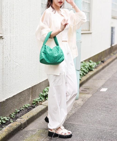 COLONY 2139(コロニートゥーワンスリーナイン)の「ナイロンパラシュートパンツ(その他パンツ・レディース・ネイビー/オフホワイト/ピンク・FREE)」の5枚目の写真