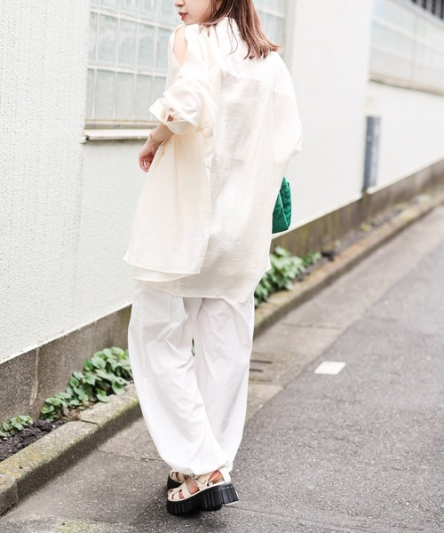 COLONY 2139(コロニートゥーワンスリーナイン)の「ナイロンパラシュートパンツ(その他パンツ・レディース・ネイビー/オフホワイト/ピンク・FREE)」の6枚目の写真