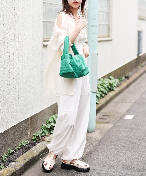 COLONY 2139(コロニートゥーワンスリーナイン)の「ナイロンパラシュートパンツ(その他パンツ・レディース・ネイビー/オフホワイト/ピンク・FREE)」の7枚目の写真