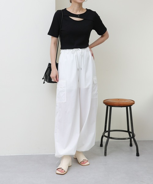 COLONY 2139(コロニートゥーワンスリーナイン)の「ナイロンパラシュートパンツ(その他パンツ・レディース・ネイビー/オフホワイト/ピンク・FREE)」の8枚目の写真