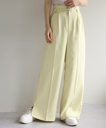 one after another NICE CLAUP | 【セットアップあり】サイドスリット入りワイドスラックスパンツ(スラックス)