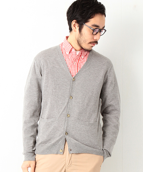 BEAMS PLUS」 カーディガン LARGE グレー メンズ Men