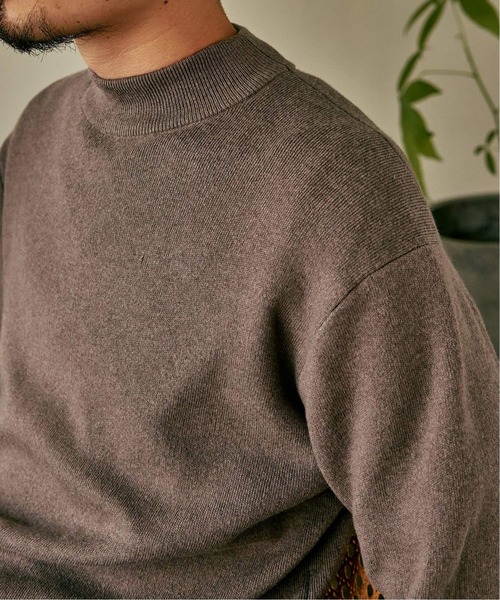 417 EDIFICE（フォーワンセブンエディフィス）の「コットンカシミヤ モックネックニット（ニット/セーター・メンズ・ブルー/ブラウン/オレンジ/ブラック/グリーン/グレー・X-LARGE/MEDIUM/SMALL/LARGE）」の17枚目の写真