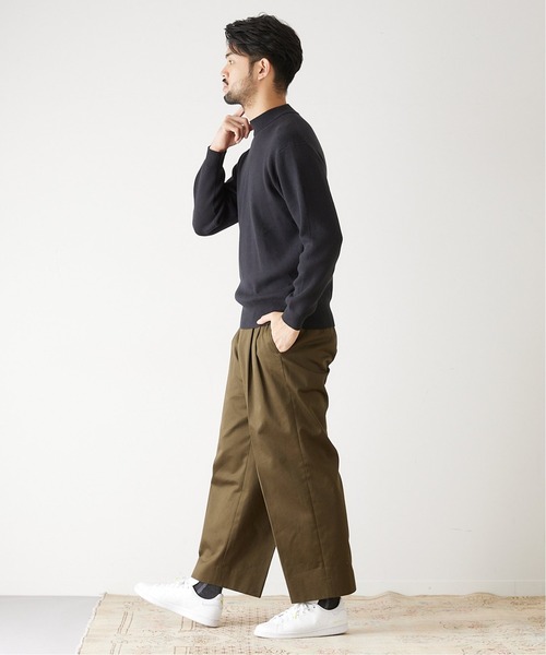 417 EDIFICE（フォーワンセブンエディフィス）の「コットンカシミヤ モックネックニット（ニット/セーター・メンズ・ブルー/ブラウン/オレンジ/ブラック/グリーン/グレー・X-LARGE/MEDIUM/SMALL/LARGE）」の7枚目の写真