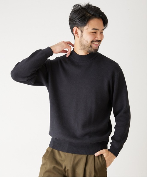 417 EDIFICE（フォーワンセブンエディフィス）の「コットンカシミヤ モックネックニット（ニット/セーター・メンズ・ブルー/ブラウン/オレンジ/ブラック/グリーン/グレー・X-LARGE/MEDIUM/SMALL/LARGE）」の10枚目の写真