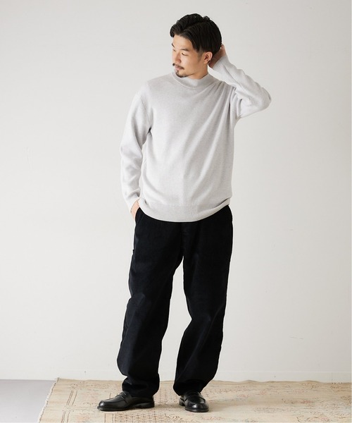 417 EDIFICE（フォーワンセブンエディフィス）の「コットンカシミヤ モックネックニット（ニット/セーター・メンズ・ブルー/ブラウン/オレンジ/ブラック/グリーン/グレー・X-LARGE/MEDIUM/SMALL/LARGE）」の11枚目の写真