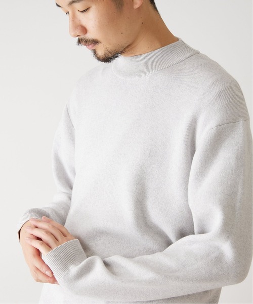 417 EDIFICE（フォーワンセブンエディフィス）の「コットンカシミヤ モックネックニット（ニット/セーター・メンズ・ブルー/ブラウン/オレンジ/ブラック/グリーン/グレー・X-LARGE/MEDIUM/SMALL/LARGE）」の15枚目の写真