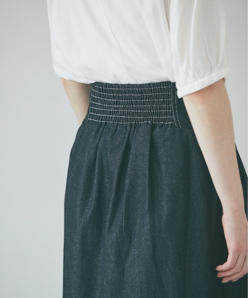 and R（アンドアール）の「ハイウエストデニムスカート（デニムスカート・レディース・ブラック・FREE）」の9枚目の写真