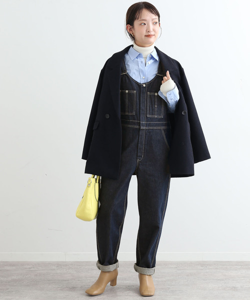 SLOBE IENA(スローブイエナ)の「LE DENIMフロントジップスリムオーバーオール(サロペット/オーバーオール・レディース・ネイビー・38/36)」の6枚目の写真
