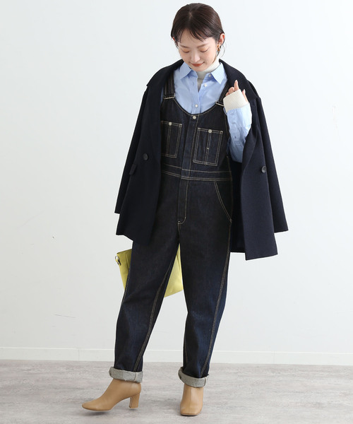 SLOBE IENA(スローブイエナ)の「LE DENIMフロントジップスリムオーバーオール(サロペット/オーバーオール・レディース・ネイビー・38/36)」の19枚目の写真
