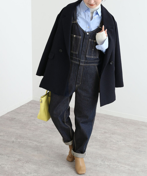 SLOBE IENA(スローブイエナ)の「LE DENIMフロントジップスリムオーバーオール(サロペット/オーバーオール・レディース・ネイビー・38/36)」の22枚目の写真