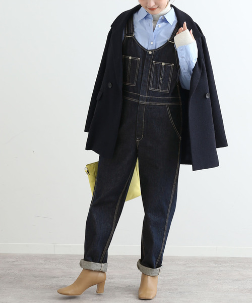 SLOBE IENA(スローブイエナ)の「LE DENIMフロントジップスリムオーバーオール(サロペット/オーバーオール・レディース・ネイビー・38/36)」の9枚目の写真