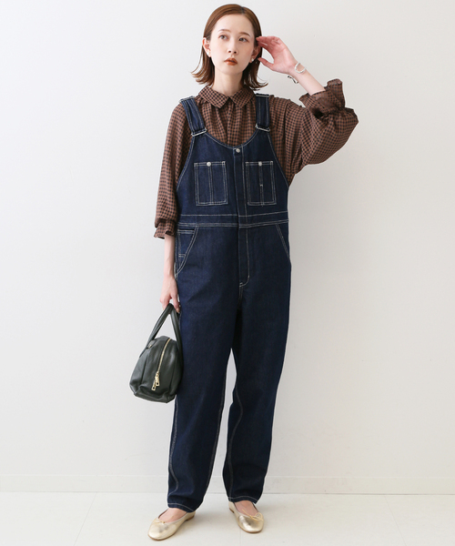 SLOBE IENA(スローブイエナ)の「LE DENIMフロントジップスリムオーバーオール(サロペット/オーバーオール・レディース・ネイビー・38/36)」の16枚目の写真