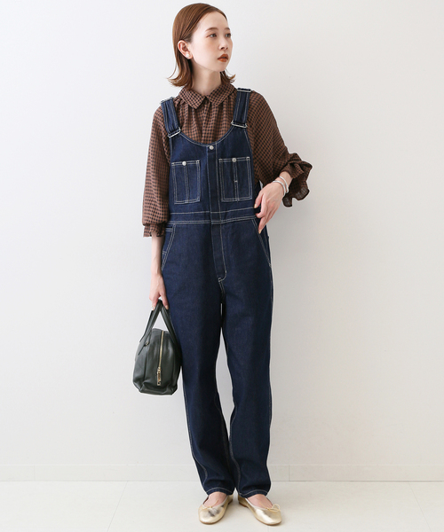 SLOBE IENA(スローブイエナ)の「LE DENIMフロントジップスリムオーバーオール(サロペット/オーバーオール・レディース・ネイビー・38/36)」の12枚目の写真