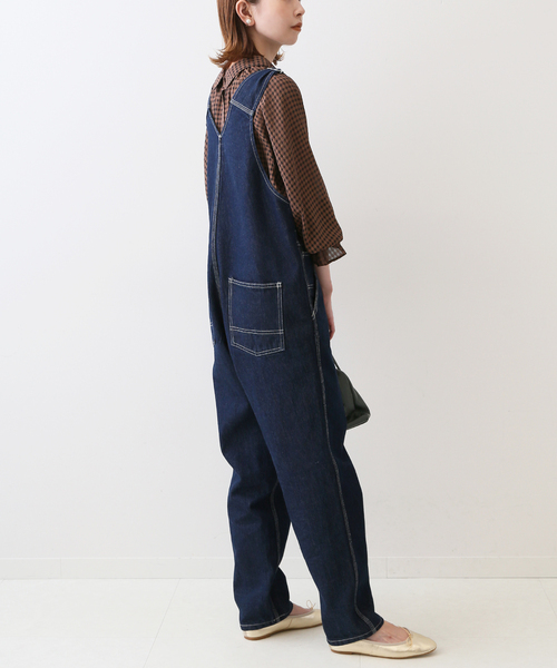 SLOBE IENA(スローブイエナ)の「LE DENIMフロントジップスリムオーバーオール(サロペット/オーバーオール・レディース・ネイビー・38/36)」の10枚目の写真