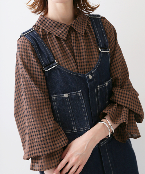 SLOBE IENA(スローブイエナ)の「LE DENIMフロントジップスリムオーバーオール(サロペット/オーバーオール・レディース・ネイビー・38/36)」の21枚目の写真