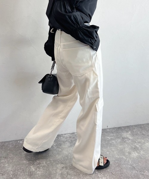 PAGEBOY（ページボーイ）の「CORE / ステッチワークカーゴパンツ（カーゴパンツ・レディース・ブラック/オフホワイト・S/M）」の9枚目の写真