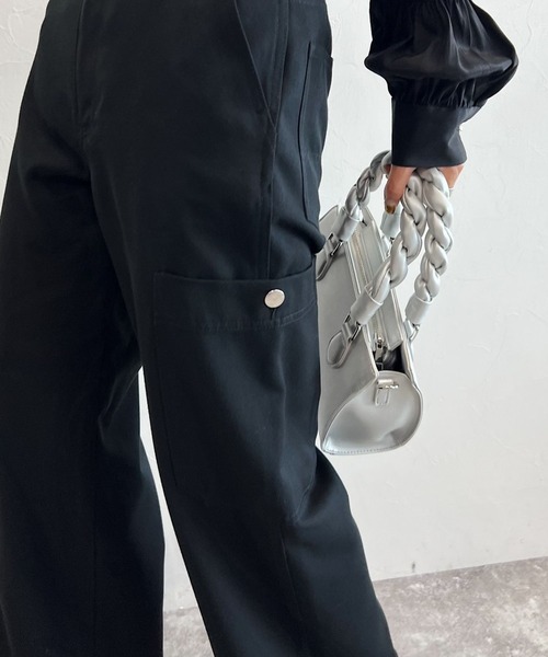 PAGEBOY（ページボーイ）の「CORE / ステッチワークカーゴパンツ（カーゴパンツ・レディース・ブラック/オフホワイト・S/M）」の19枚目の写真