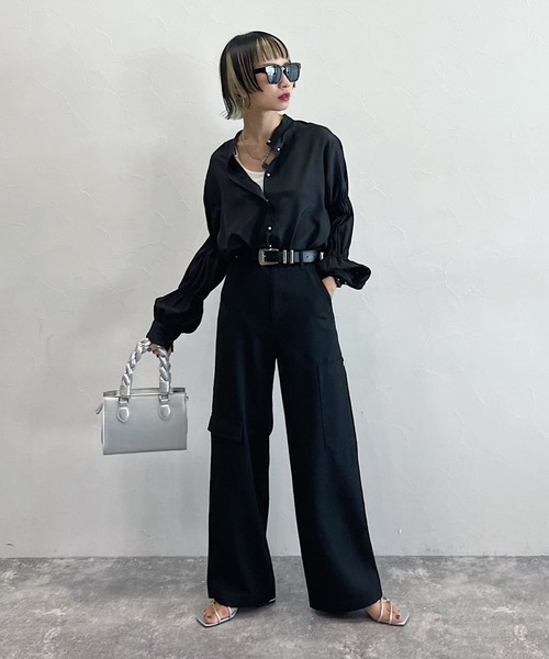 PAGEBOY（ページボーイ）の「CORE / ステッチワークカーゴパンツ（カーゴパンツ・レディース・ブラック/オフホワイト・S/M）」の17枚目の写真