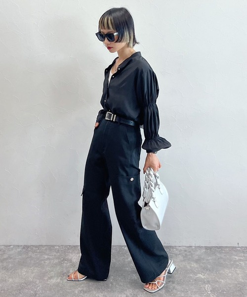 PAGEBOY（ページボーイ）の「CORE / ステッチワークカーゴパンツ（カーゴパンツ・レディース・ブラック/オフホワイト・S/M）」の22枚目の写真