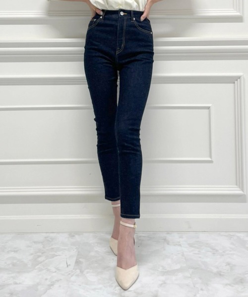 ROYAL PARTY（ロイヤルパーティー）の「ベーシックデニムスキニーパンツ（デニムパンツ・レディース・ネイビー/ブラック・マルチサイズ）」の5枚目の写真