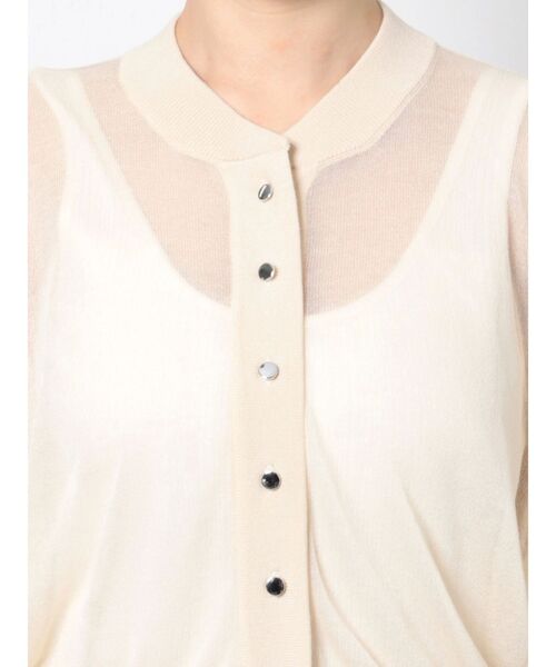 LAGUNAMOON(ラグナムーン)の「シアーショートニットカーディガン(カーディガン/ボレロ・レディース・ブラック/グリーン/アイボリー・FREE)」の4枚目の写真