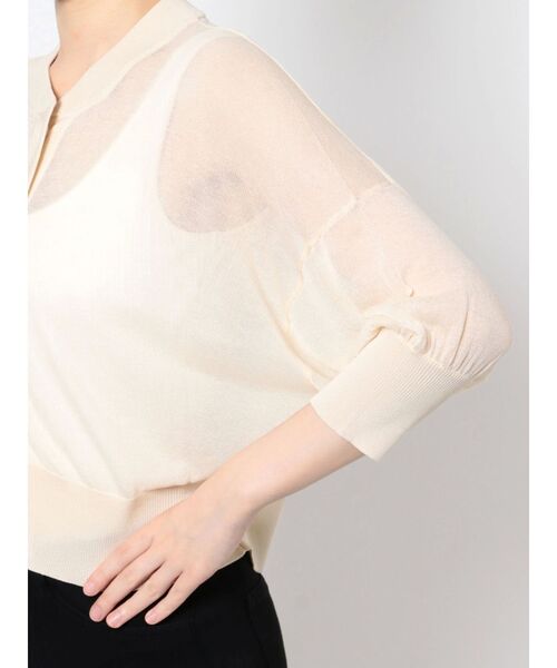 LAGUNAMOON(ラグナムーン)の「シアーショートニットカーディガン(カーディガン/ボレロ・レディース・ブラック/グリーン/アイボリー・FREE)」の7枚目の写真