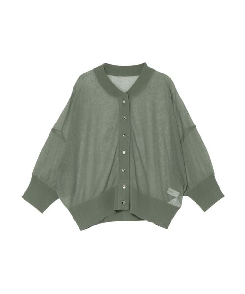 LAGUNAMOON(ラグナムーン)の「シアーショートニットカーディガン(カーディガン/ボレロ・レディース・ブラック/グリーン/アイボリー・FREE)」の16枚目の写真