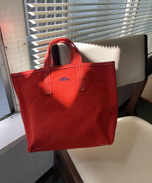 DANTON（ダントン）の「DANTON　CANVAS TOTE BAG S（トートバッグ・レディース・ライトグレー/レッド/アイボリー・FREE）」の6枚目の写真