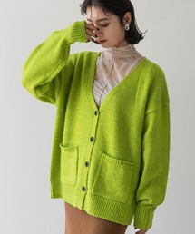 モヘアタッチカーディガン