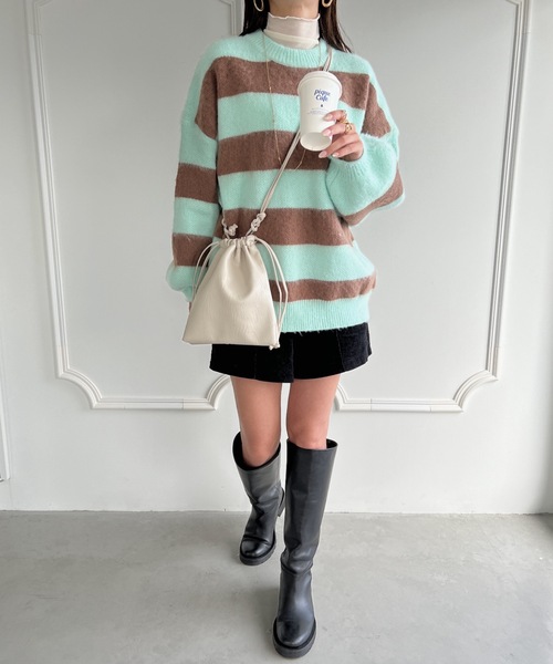 MYMOOD.（マイムード）の「2WAY巾着ミニショルダーバッグ（ショルダーバッグ・レディース・ブラック/アイボリー/ベージュ/シルバー・FREE）」の22枚目の写真